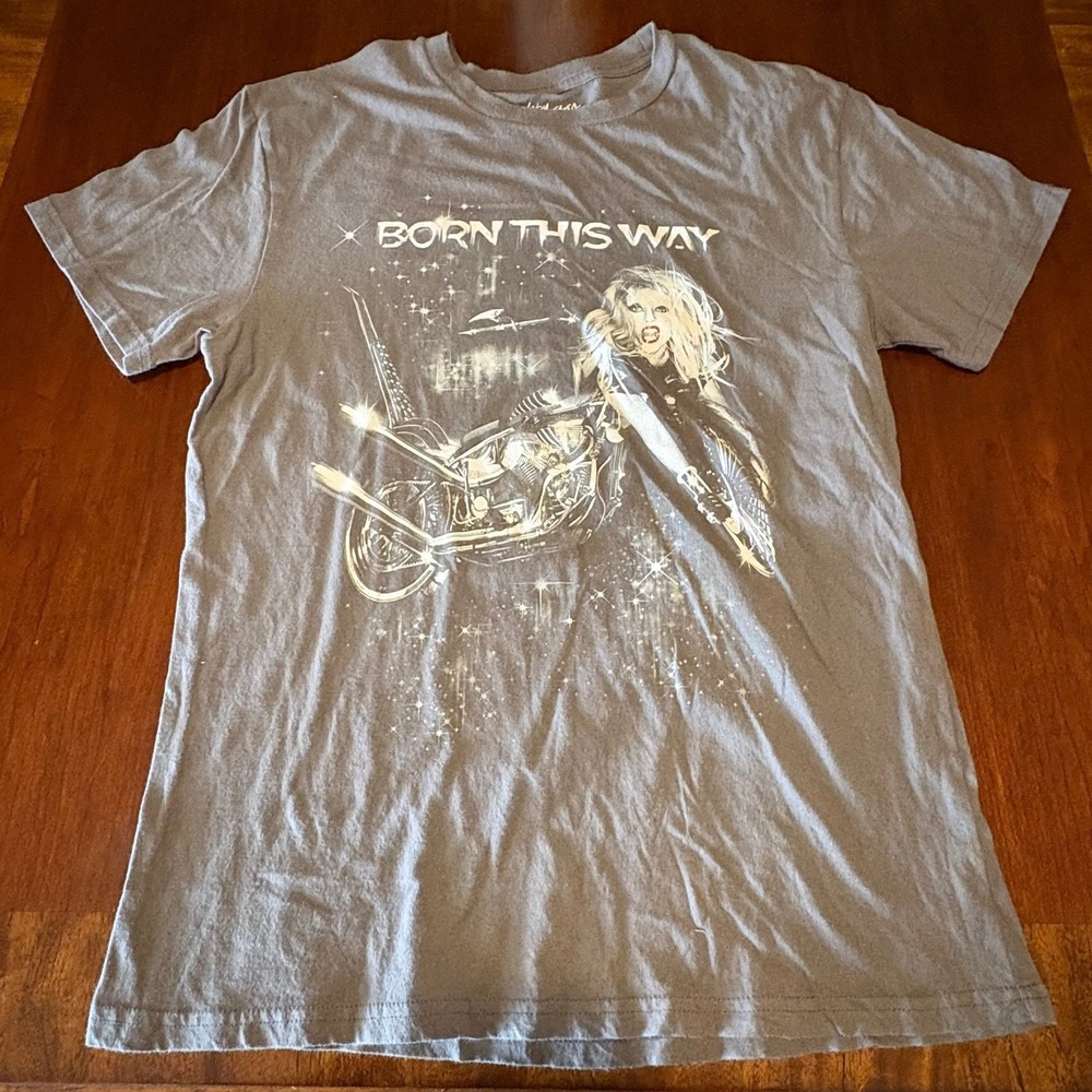 Lady‎ Gaga Born This Way T Shirt XL Official Merch Graphic Tee Motorcycle Design